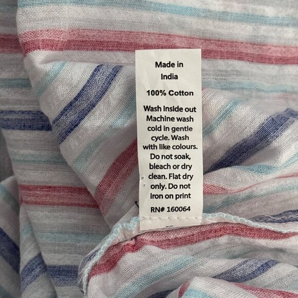 Addison Bay NEW Naples Striped Shirt Dress Cover Up Mini Button Up Multicolor XS - Picture 7 of 9